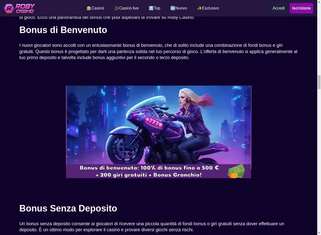 Roby Casino FAQ Domande Frequenti